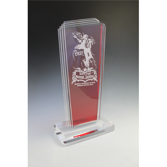 Trophée plexiglass PEAK ROUGE Tryje-trophée
