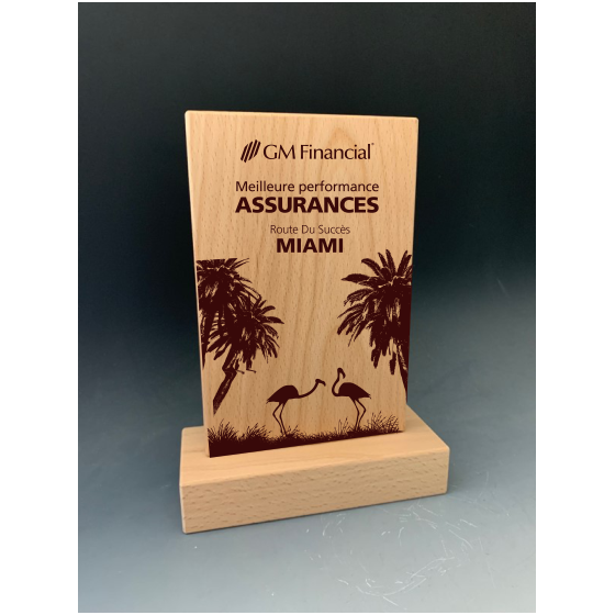 Trophée Bois RECTANGLE - TRB6 Tryje-trophée