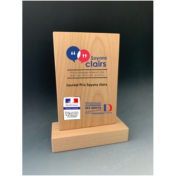 Trophée Bois RECTANGLE - TRB6 Tryje-trophée