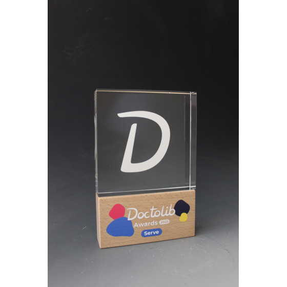 trophée PLEXI CARRE DUO Tryje-trophée