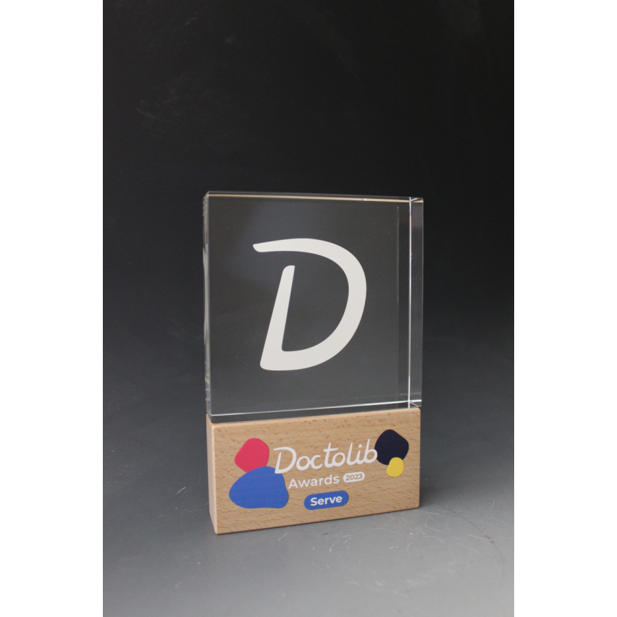 trophée PLEXI CARRE DUO Tryje-trophée