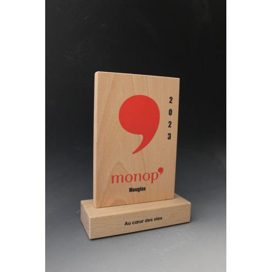 Trophée Bois RECTANGLE - TRB6 Tryje-trophée