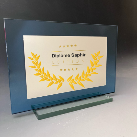 Trophée Diplôme Saphir Tryje-trophée