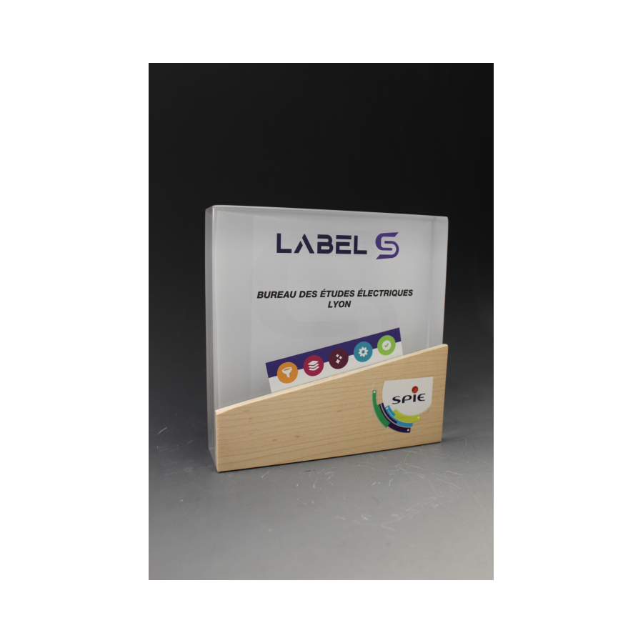 Trophée plexiglass Bois GAIA Tryje-trophée