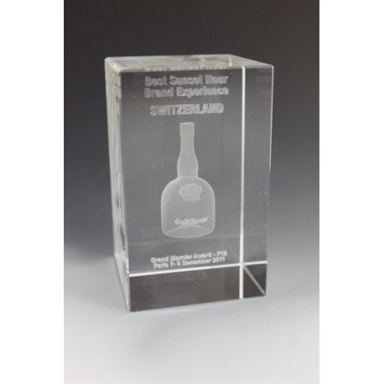 Bloc en verre 10x5x5 cm Tryje-trophée