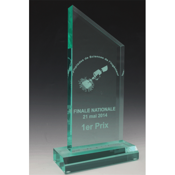 trophée en plexiglass peak jade tryje