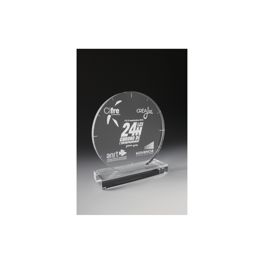 Trophée plexiglass rond 12 Tryje-trophée