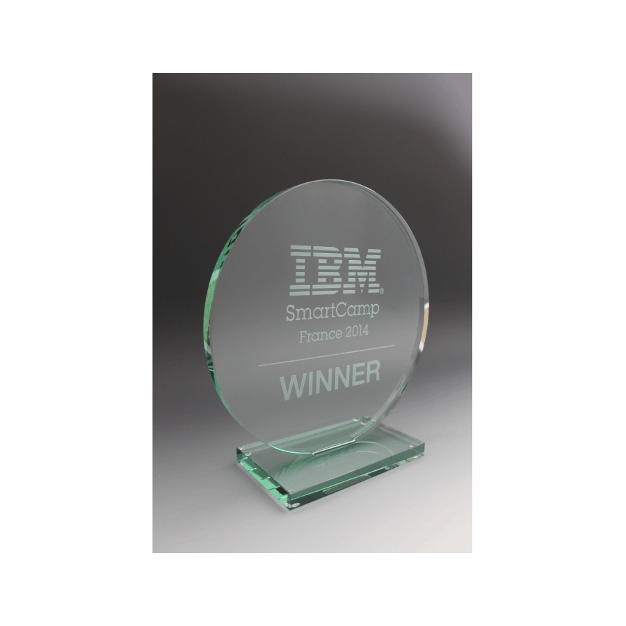 trophée IBM en verre tryje