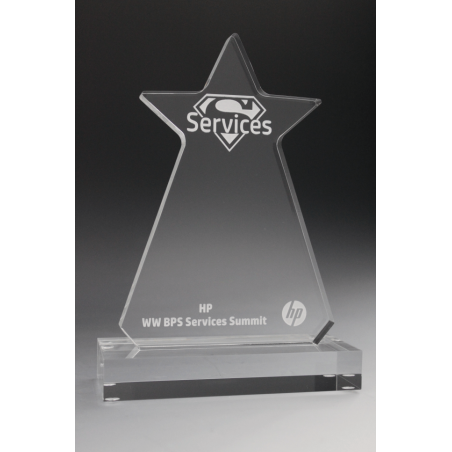 Trophée plexiglass étoile mini Tryje-trophée