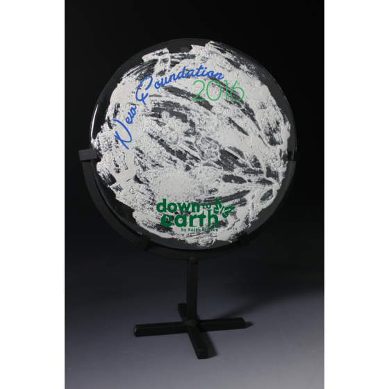 sculpture verre silver earth