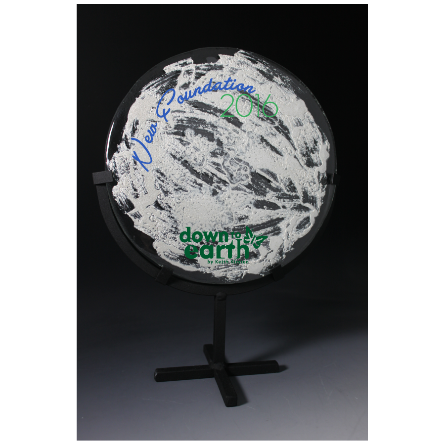 sculpture verre silver earth
