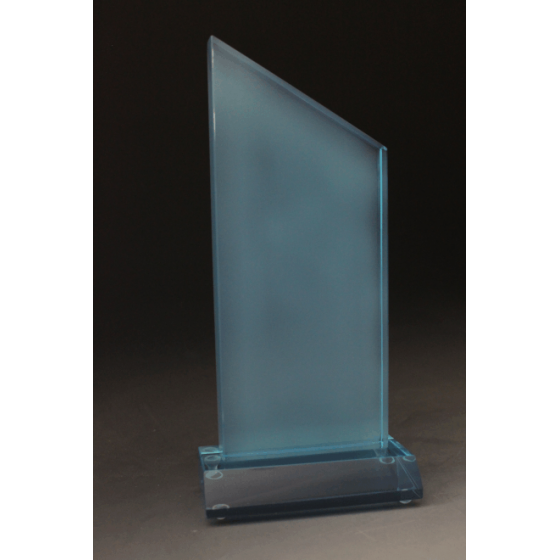 Trophée plexiglass peak bleu