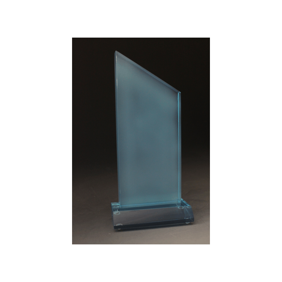 Trophée plexiglass peak bleu