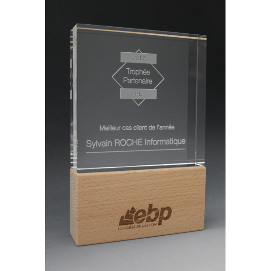 trophée PLEXI CARRE DUO Tryje-trophée