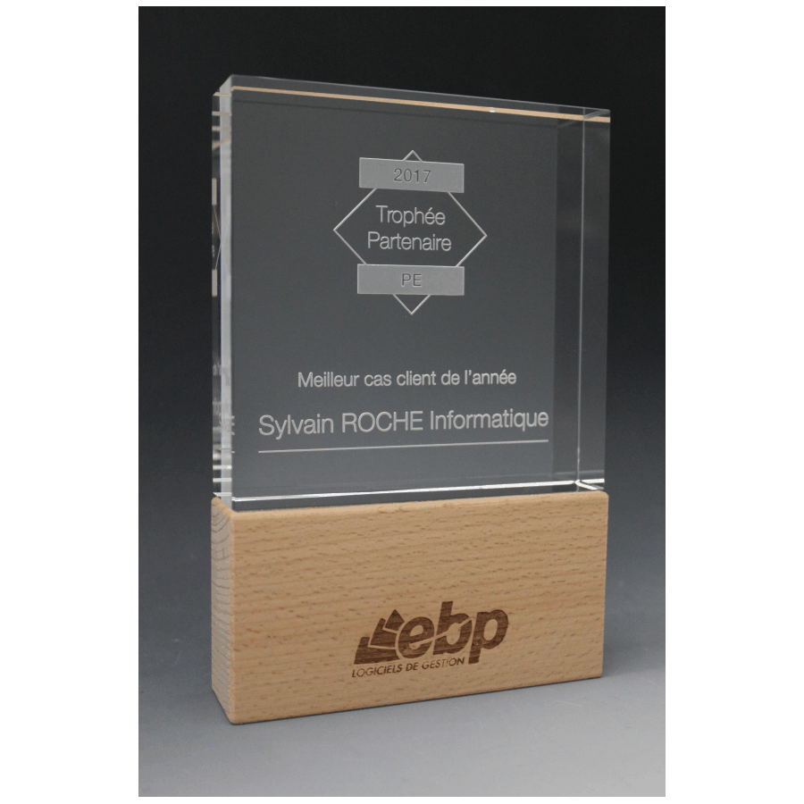 trophée PLEXI CARRE DUO Tryje-trophée